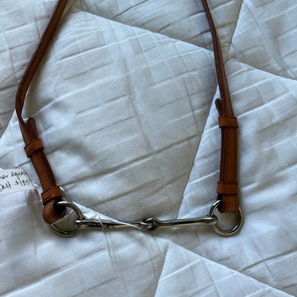 Equestrian Snaffle Bit Belt.  Brown leather. New - Picture 4 of 12
